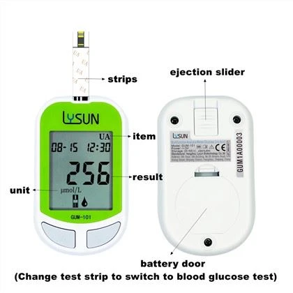 Factory Supply Blood Glucose Meter Uric Acid Monitor Nrog Test Sawb