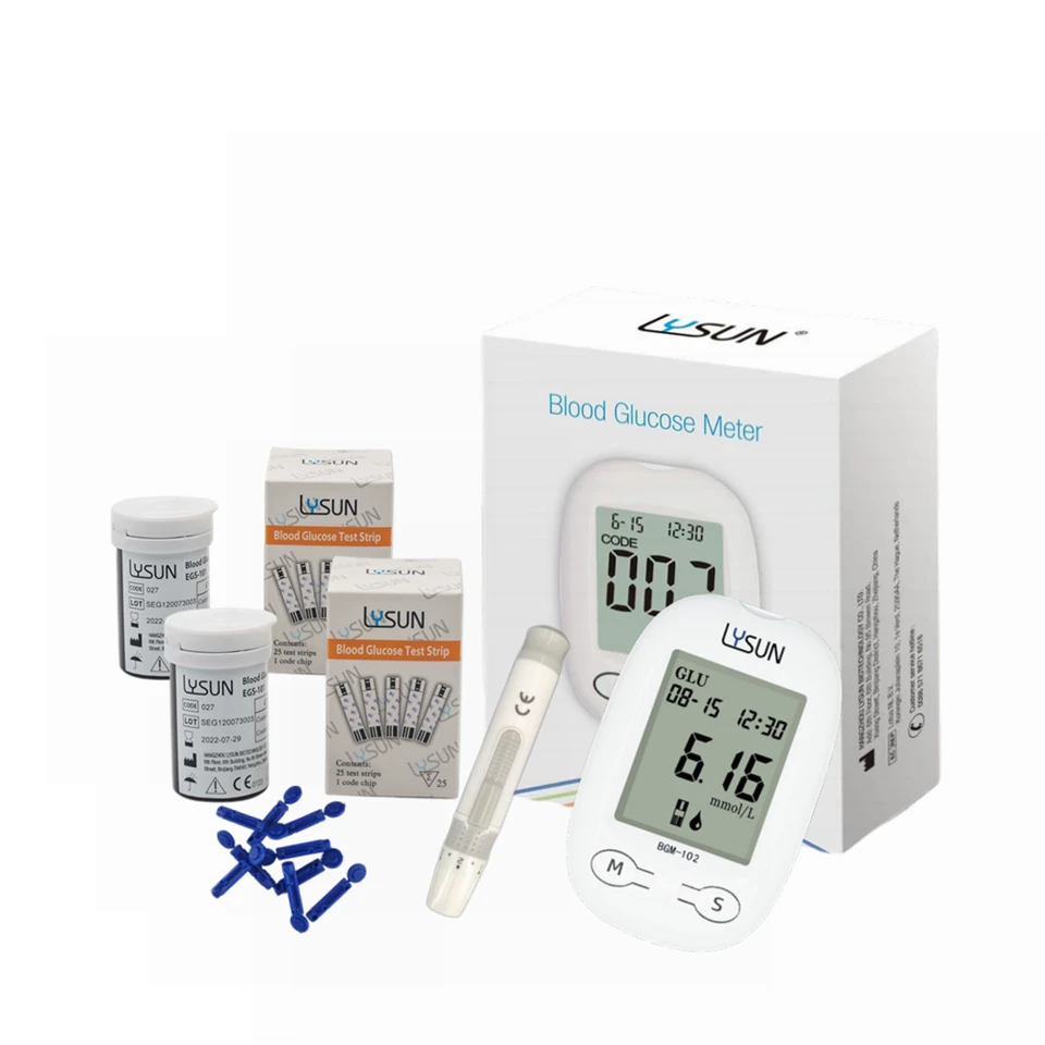CE Pom Zoo Ntshav Qab Zib Tshuab Ntshav Glucose Meter Diabetes Test Machine