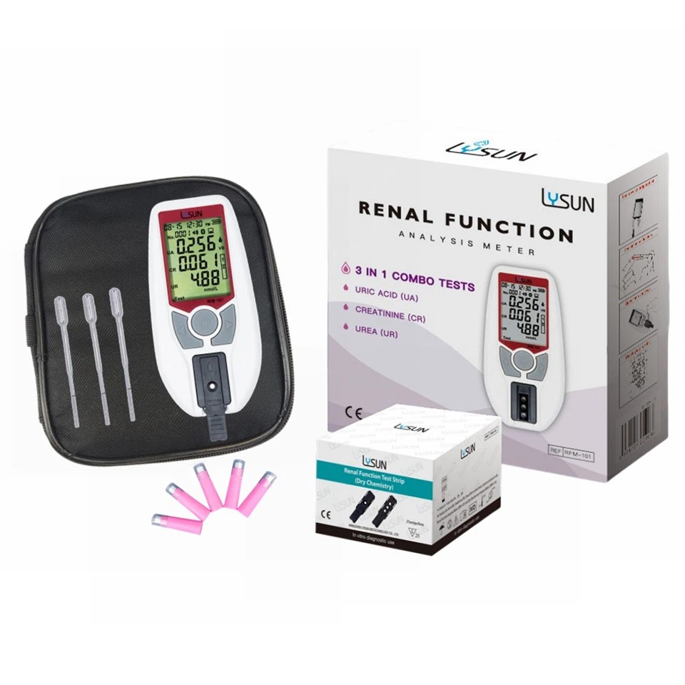 LYSUN Renal Function Monitor Rapid Test Rau Creatinine Uric Acid Urea Factory Supply