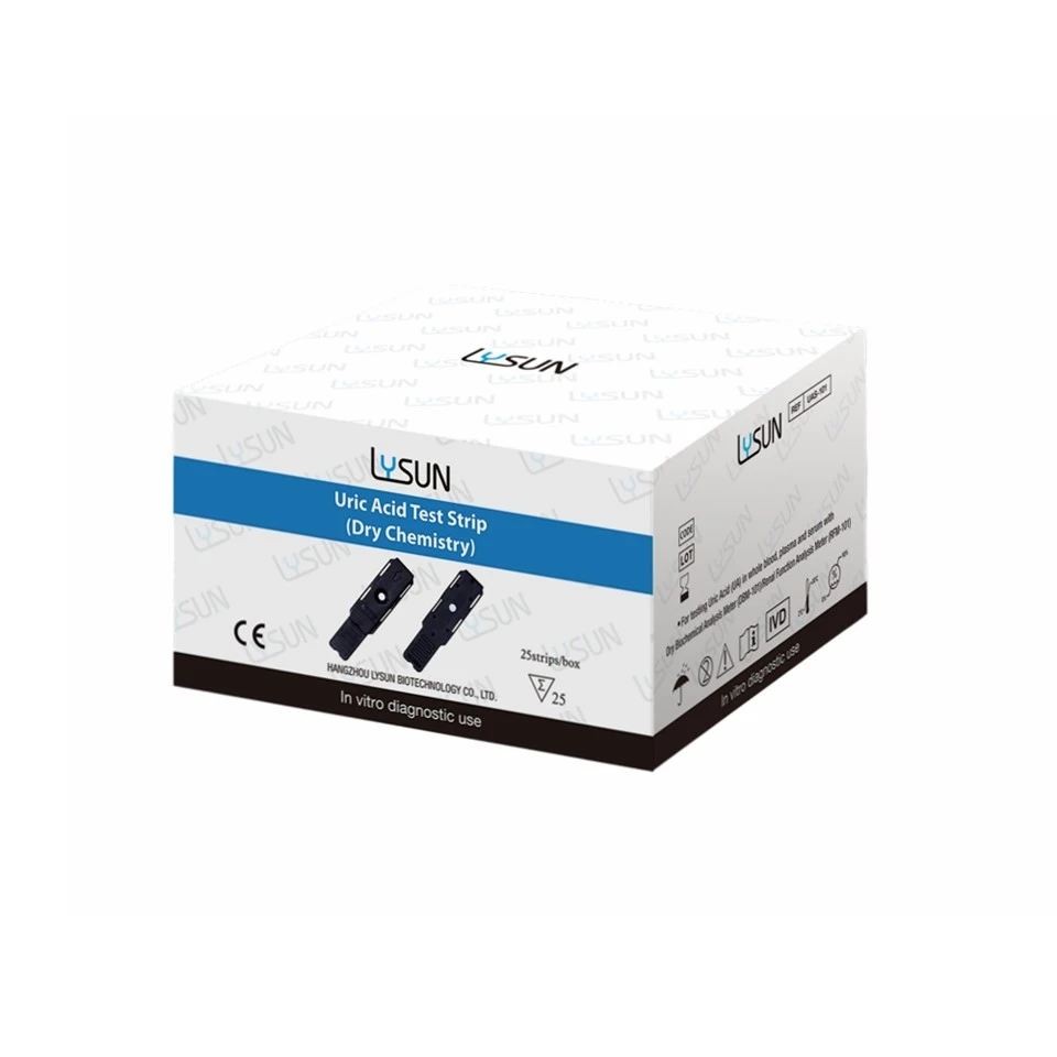 25 Pcs / Box urric acid kuaj tawm raum renal muaj nuj nqi ntsuas rau tsev kho mob hauv tsev