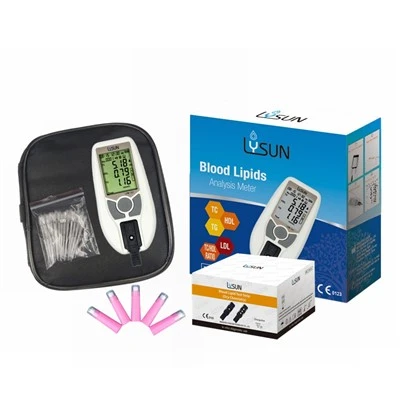 Lysun 4 hauv 1 Poct Ntshav Lipid Daim Ntawv Qhia Profile Profile Analyzer rau TC, TG, HDL, LDL Cholester Tshuab